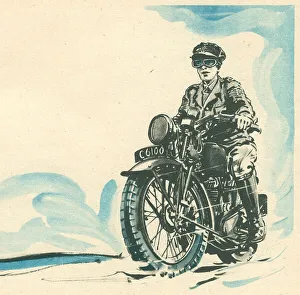 Nicolson Prints: WW2, Despatch Rider