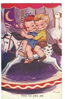 Pools Prints: WW2 era - Comic Postcard - Two to One