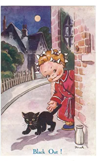 Calls Collection: WW2 era - Comic Postcard - Black Out