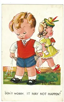 Worry Prints: WW2 era - Comic Postcard - Don t worry, it may not happen