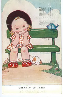 Months Gallery: WW2 era - Comic Postcard - Dreamin of thee