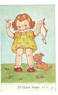 Rufus Gallery: WW2 era - Comic Postcard - I ll knot forget