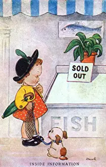 Hunger Prints: WW2 era - Comic Postcard - Inside Information