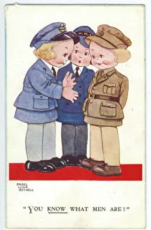 WW2 era - Comic Postcard - You Know what men are