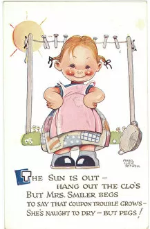Coupon Collection: WW2 era - Comic Postcard - The Sun is Out