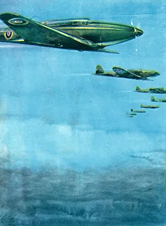 Aircrafts Prints: WW2 - Fairey Battles In Formation