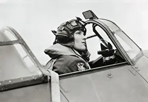 Past Prints: WW2 Fighter Air Ace Red Tobin of 71 Eagle Squadron Sitti?