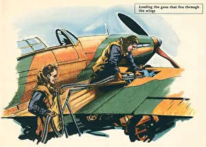 Airmen Prints: WW2 Fighter Plane, Ammunition Loading
