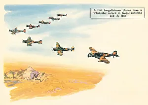 Nicolson Prints: WW2 Fighter Planes V Formation