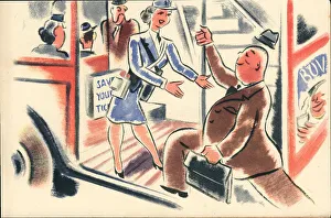 Allan Prints: WW2 - The Girls Of Today, Bus Conductress