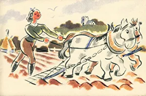 Trailing Prints: WW2 - The Girls Of Today, The Land Girl