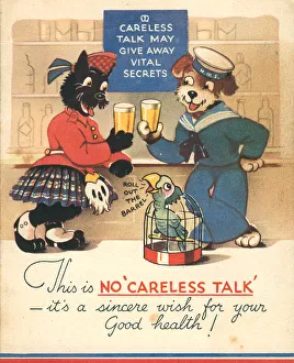 Careless Prints: WW2 Greetings Card, No Careless Talk