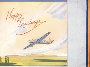 Themed Prints: WW2 Greetings Card, Happy Landings