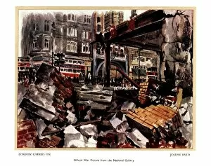 Damage Collection: WW2 greetings card, London Carries On