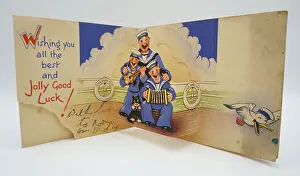 Fold Prints: WW2 Greetings Card, Royal Navy Sailors