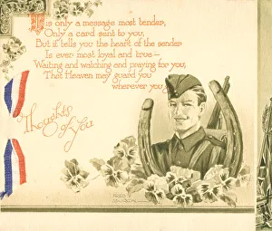 Horseshoe Prints: WW2 Greetings Card, Sent To A Soldier