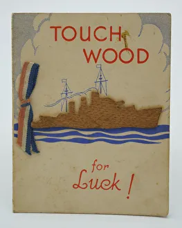 Wishing Prints: WW2 Greetings Card, Touch Wood!
