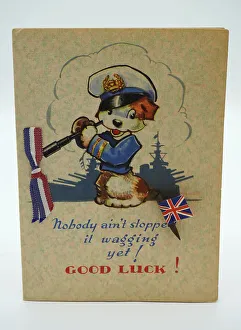 WW2 Greetings Card, Wagging Tail