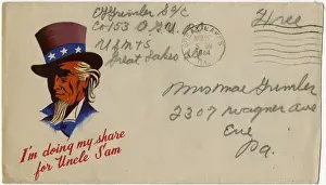 Archetype Prints: WW2 - I m doing my share for Uncle Sam - Patriotic envelope