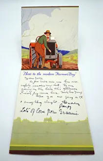 Fold Prints: WW2 Land Girl Greetings Card