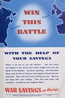 Images Dated 17th February 2015: WW2 leaflet, Warship Week, Win this Battle