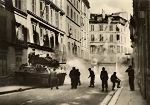 Liberators Gallery: WW2 - Liberation of Paris. A Leclerc Tank in action