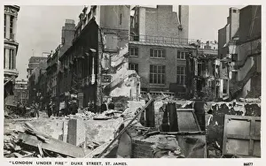 Gutted Prints: WW2 - London under fire - bomb damage in Duke Street