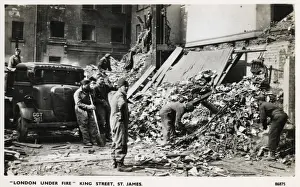 Searching Prints: WW2 - London under fire - bomb damage in King Street