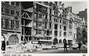 Pall Prints: WW2 - London under fire - bomb damage in Pall Mall