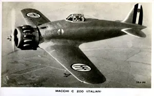 Second Prints: WW2 - Macchi C 200 (Italian) Aeroplane