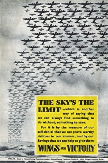 Images Dated 25th July 2017: WW2 - National Savings Committee Flier - Wings for Victory
