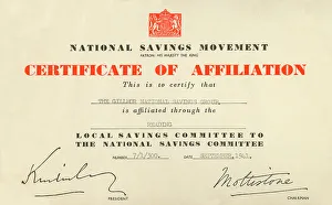 Scheme Prints: WW2 - National Savings Movement - Certificate
