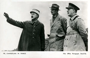 WW2 - Neville Chamberlain, British Prime Minister in France