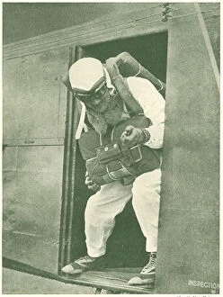 Moment Collection: WW2 - Parachutist Making A Delayed Drop