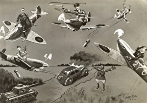 Dropping Gallery: WW2 - Pilots Sketch of his Spitfire Squadrons Officers