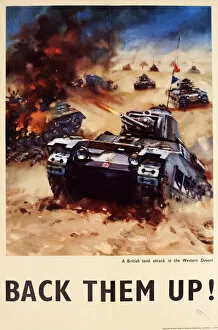 Sand Collection: WW2 poster, Back Them Up