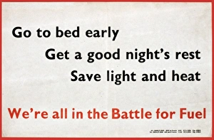 Images Dated 7th November 2012: WW2 poster, Battle for Fuel
