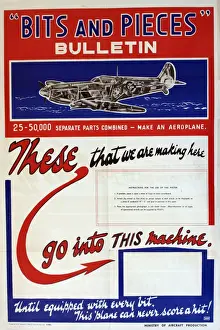 Pieces Prints: WW2 poster, Bits and Pieces Bulletin