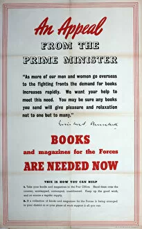 WW2 poster, Books are needed now