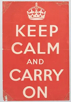 Calm Prints: WW2 Poster - KEEP CALM AND CARRY ON