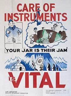 Altimeter Gallery: WW2 poster, Care of instruments is vital