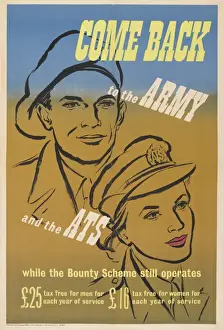Scheme Prints: WW2 Poster -- Come Back to the Army and the ATS