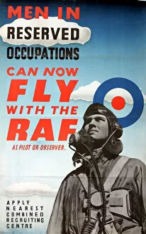 Recruiting Collection: WW2 poster, Fly with the RAF