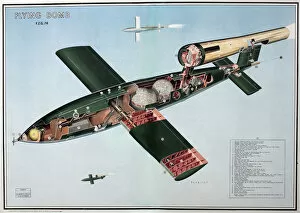 Ministry Gallery: WW2 poster, Flying Bomb or Doodlebug