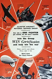 Cash Prints: WW2 poster, Gloster Aircraft National Savings Group