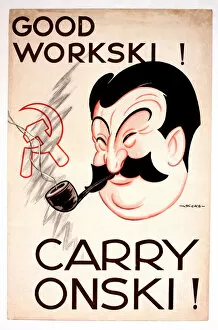 WW2 poster, Good Workski! Carry Onski
