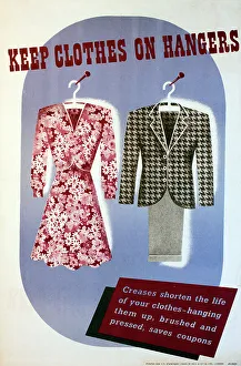 WW2 Poster - Home Front - Keep Clothes on hangers