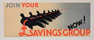 Pull Gallery: WW2 poster, Join your savings group, now! Date: circa 1944