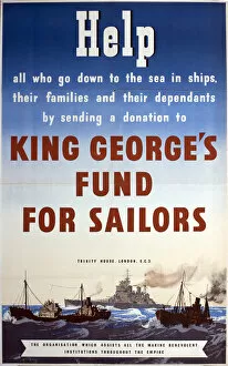 WW2 poster, King Georges Fund for Sailors