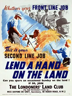 Posters Gallery: WW2 poster, Lend a Hand on the Land